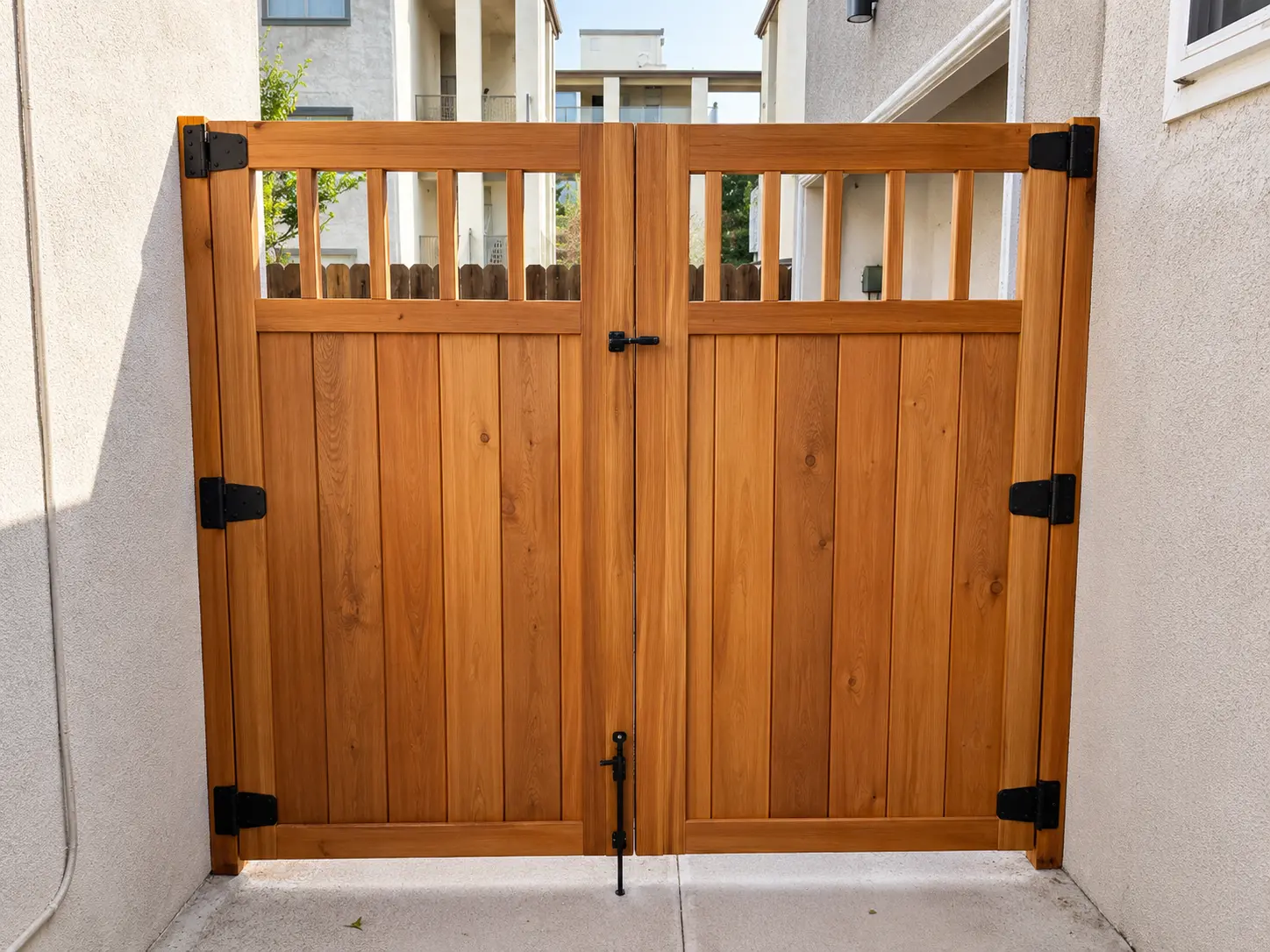 Redwood Gate Installation — Redondo Beach, CA
